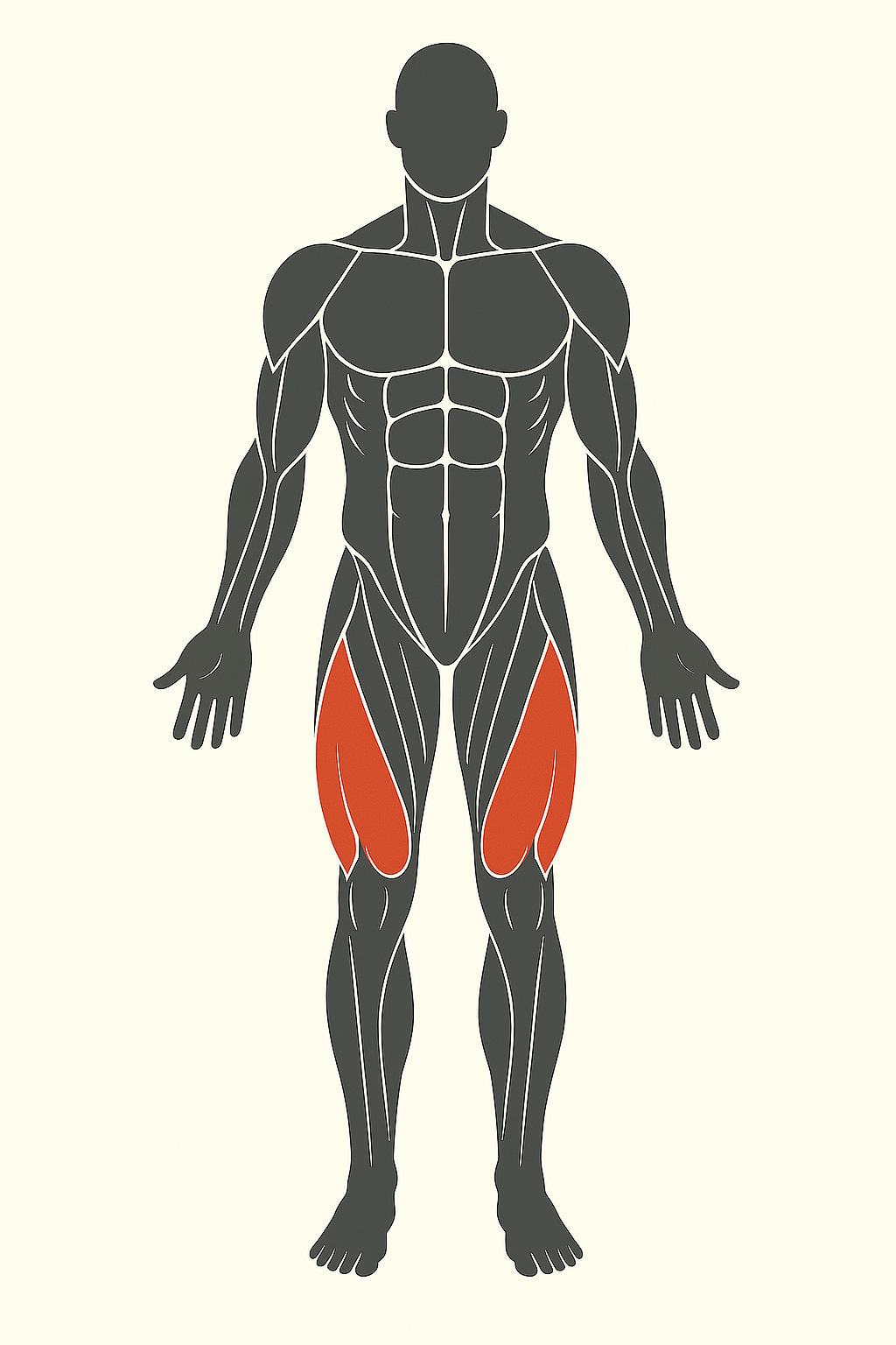 Ilustración de ejercicios para cuádriceps.