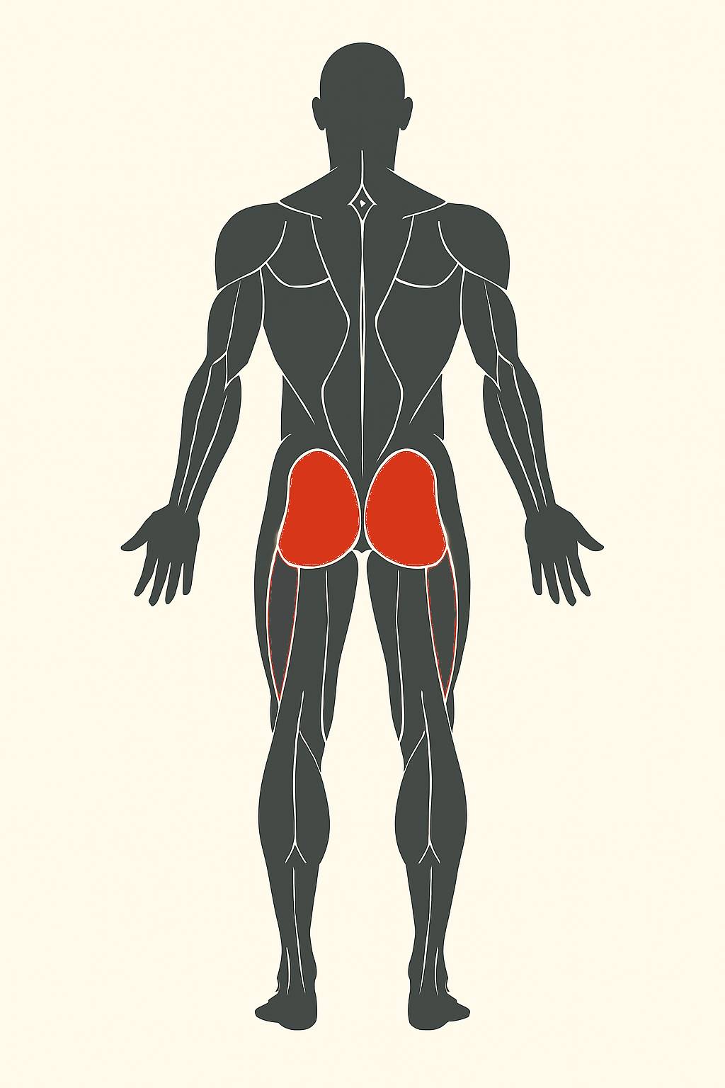 Ilustración de ejercicios para glúteos.